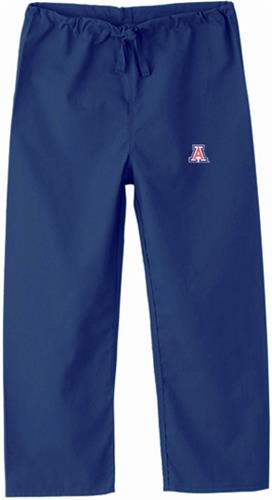 University of Arizona Kid's Navy Scrub Pants. Embroidery is available on this item.