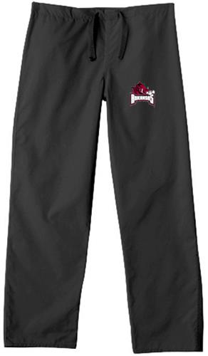 University of Arkansas Black Classic Scrub Pants. Embroidery is available on this item.