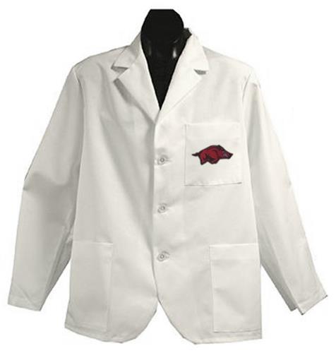 Univ of Arkansas Razorbacks White Short Labcoats