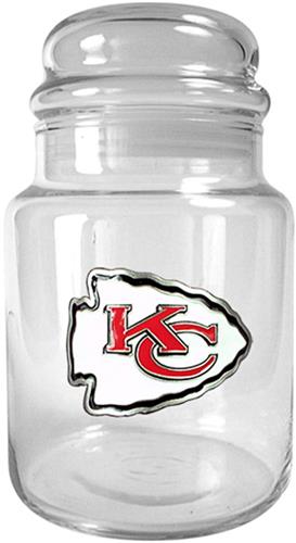 NFL Kansas City Chiefs Glass Candy Jar