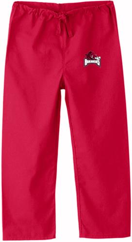 University of Arkansas Kid's Red Scrub Pants. Embroidery is available on this item.