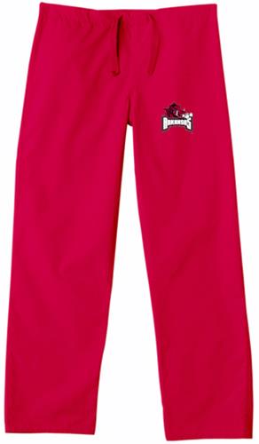 University of Arkansas Red Classic Scrub Pants. Embroidery is available on this item.