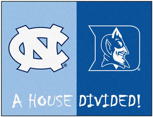 Fan Mats North Carolina/Duke House Divided Mat