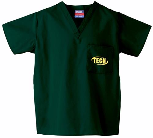 Arkansas Tech University Hunter Classic Scrub Tops. Embroidery is available on this item.