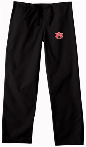 Auburn University Black Classic Scrub Pants. Embroidery is available on this item.