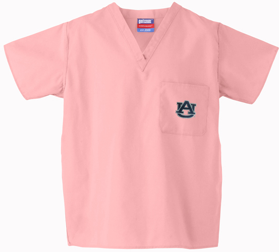 E42473 Auburn University Pink Classic Scrub Tops