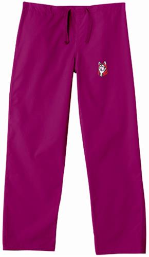 Bloomsburg University Maroon Classic Scrub Pants. Embroidery is available on this item.