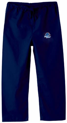 Boise State University Kid's Navy Scrub Pants. Embroidery is available on this item.