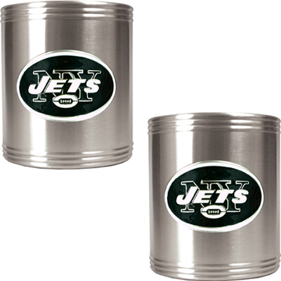 NFL New York Jets Stainless Steel Can Holders