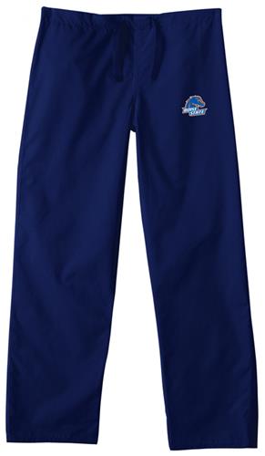 Boise State University Navy Classic Scrub Pants. Embroidery is available on this item.
