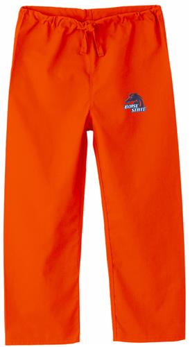 Boise State University Kid's Orange Scrub Pants. Embroidery is available on this item.