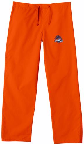 Boise State University Orange Classic Scrub Pants. Embroidery is available on this item.
