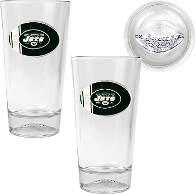 NFL New York Jets 2 Piece Pint Glass Set