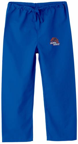 Boise State University Kid's Royal Scrub Pants. Embroidery is available on this item.
