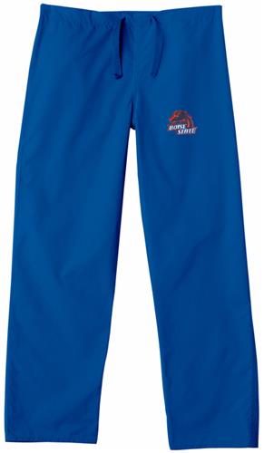 Boise State University Royal Classic Scrub Pants. Embroidery is available on this item.