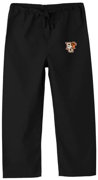 Bowling Green State Univ Kid's Black Scrub Pants. Embroidery is available on this item.