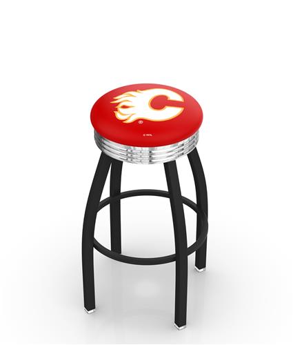 Calgary Flames NHL Ribbed Ring Bar Stool. Free shipping.  Some exclusions apply.
