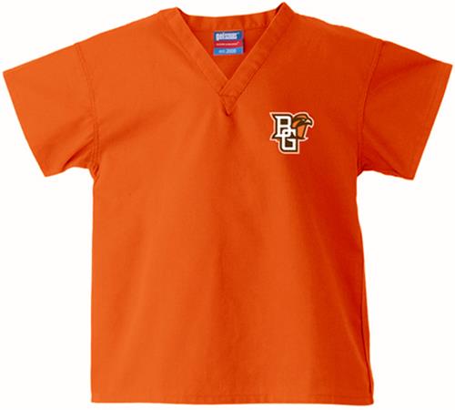 Bowling Green State Univ Kid's Orange Scrub Tops. Embroidery is available on this item.