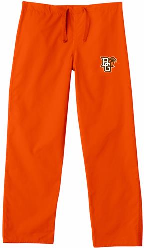 Bowling Green State Univ Orange Classic Scrub Pant. Embroidery is available on this item.