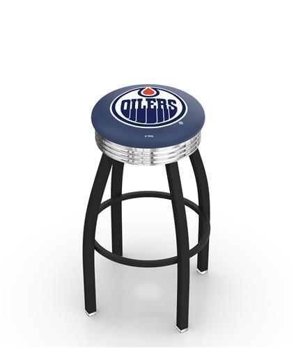 Edmonton Oilers NHL Ribbed Ring Bar Stool