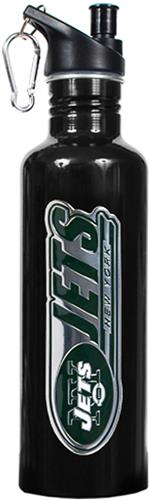 NFL New York Jets Black Stainless Water Bottle