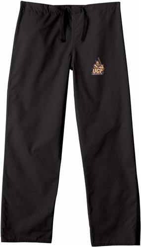 Univ of Central Florida Black Classic Scrub Pants. Embroidery is available on this item.