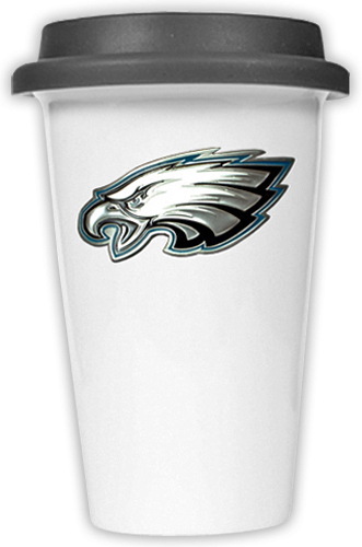 NFL Philadelphia Eagles Ceramic Cup with Black Lid