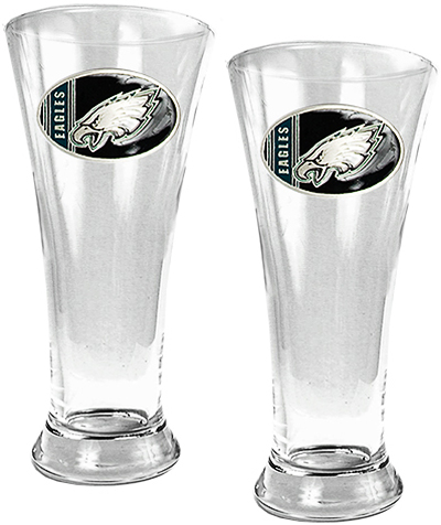 NFL Philadelphia Eagles 2 Piece Pilsner Glass Set