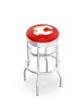 Calgary Flames NHL Ribbed Double-Ring Bar Stool