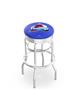 Colorado Avalanche NHL Rib Double-Ring Bar Stool