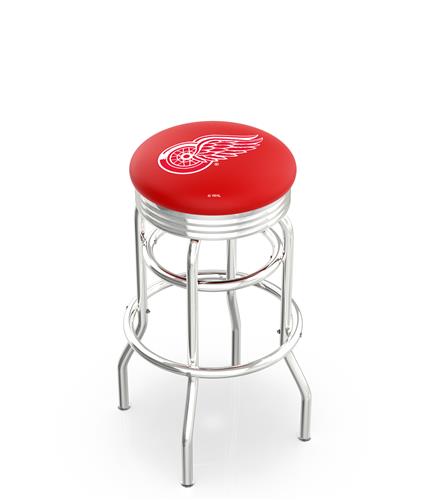 Detroit Red Wings NHL Ribbed Double-Ring Bar Stool. Free shipping.  Some exclusions apply.