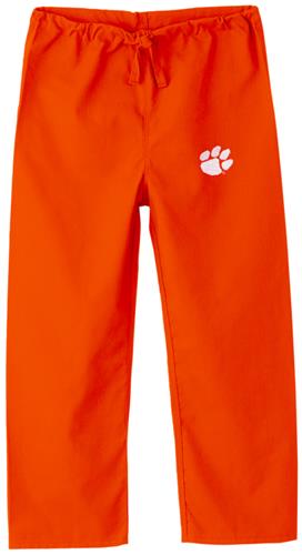 Clemson University Kid's Orange Scrub Pants. Embroidery is available on this item.