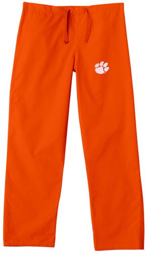 Clemson University Orange Classic Scrub Pants. Embroidery is available on this item.