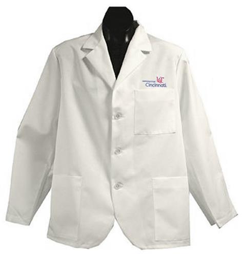 University of Cincinnati UC White Short Labcoats
