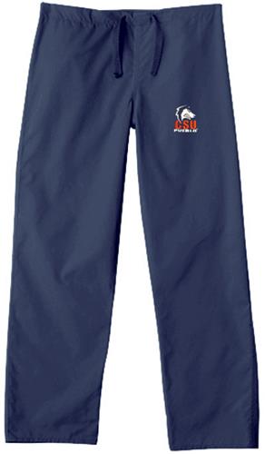 Colorado State Univ-Pueblo Navy Classic Scrub Pant. Embroidery is available on this item.