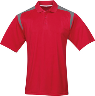 Adult AXL (Red/White) TRI MOUNTAIN Blitz Ultra Cool Polyester Golf Shirt