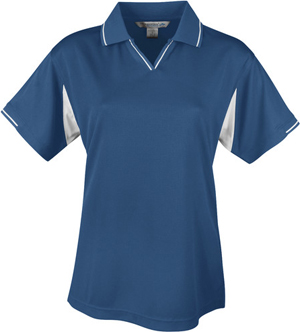 TRI MOUNTAIN Movement Women's Waffle Knit Polo. Printing is available for this item.