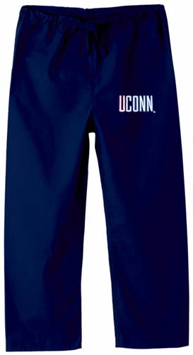 University of Connecticut Kid's Navy Scrub Pant. Embroidery is available on this item.