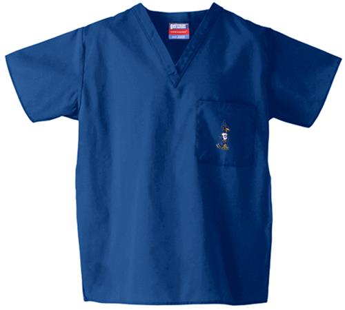 Creighton University Royal Classic Scrub Tops. Embroidery is available on this item.