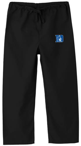 Duke University Kid's Black Scrub Pant. Embroidery is available on this item.