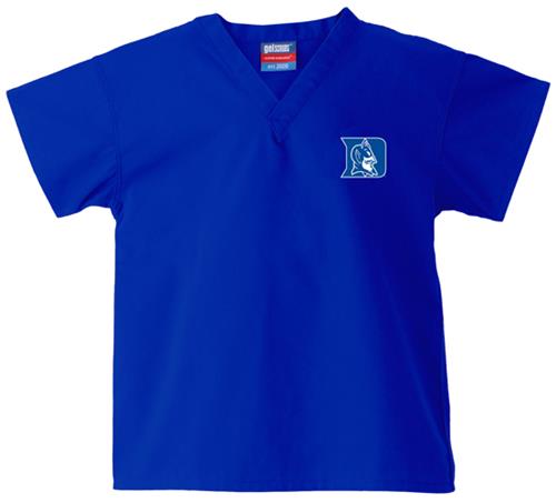 Duke University Kid's Royal Scrub Tops. Embroidery is available on this item.