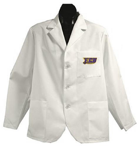 East Carolina Univ White Short Labcoats
