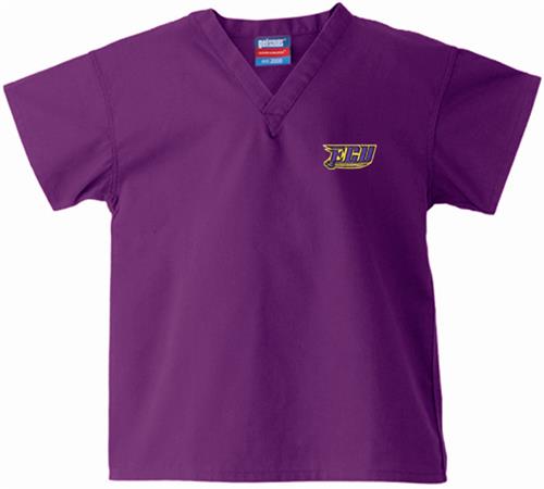 East Carolina Univ Kid's Purple Scrub Tops. Embroidery is available on this item.