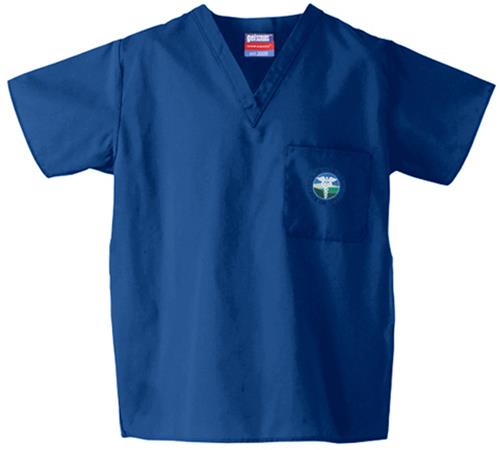 East Tennessee State Univ Royal Classic Scrub Tops. Embroidery is available on this item.