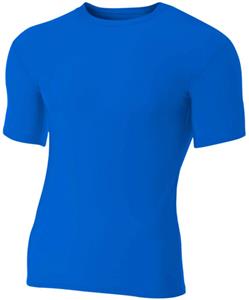 A4 Adult Short Sleeve Compression Crew Shirts