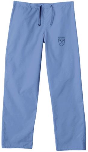 Emory University Sky Classic Scrub Pants. Embroidery is available on this item.