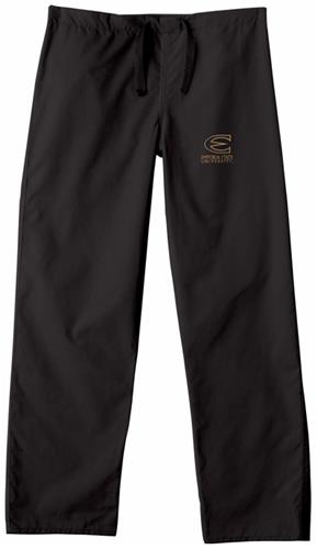 Emporia State Univ Black Classic Scrub Pants. Embroidery is available on this item.