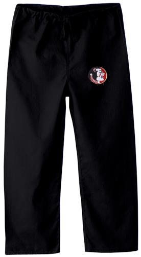 Florida State Univ Kid's Black Scrub Pants. Embroidery is available on this item.