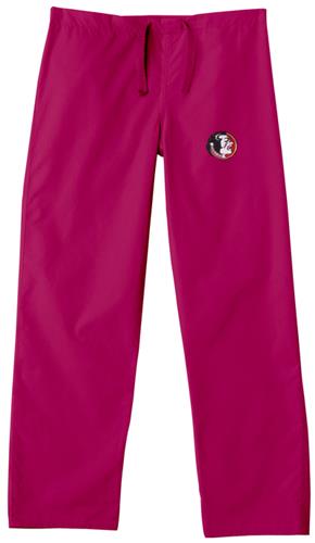 Florida State Univ Crimson Classic Scrub Pants. Embroidery is available on this item.