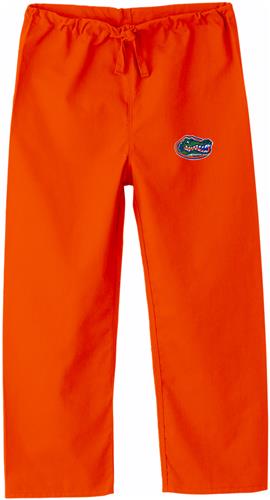 Univ of Florida Gators Kid's Orange Scrub Pants. Embroidery is available on this item.